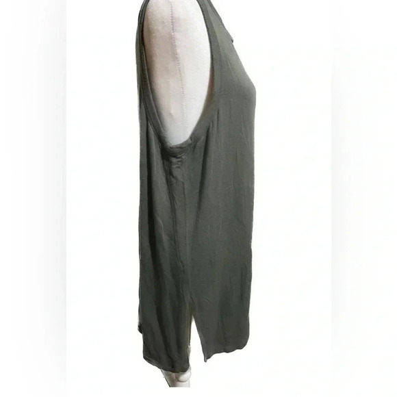 Lou & Grey olive green sleeveless mini dress large - Picture 2 of 5